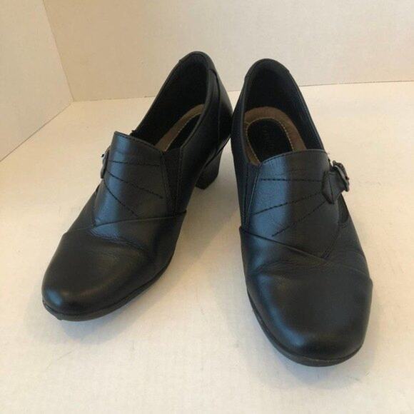 EARTH ORIGINS by EARTH Black Hallie Buckle Slip On Comfort Career Pump Womens 8M - Picture 1 of 10